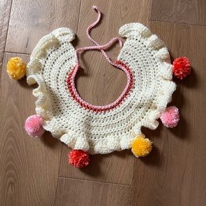 Handmade crochet clown collar